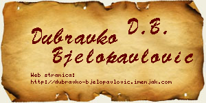 Dubravko Bjelopavlović vizit kartica